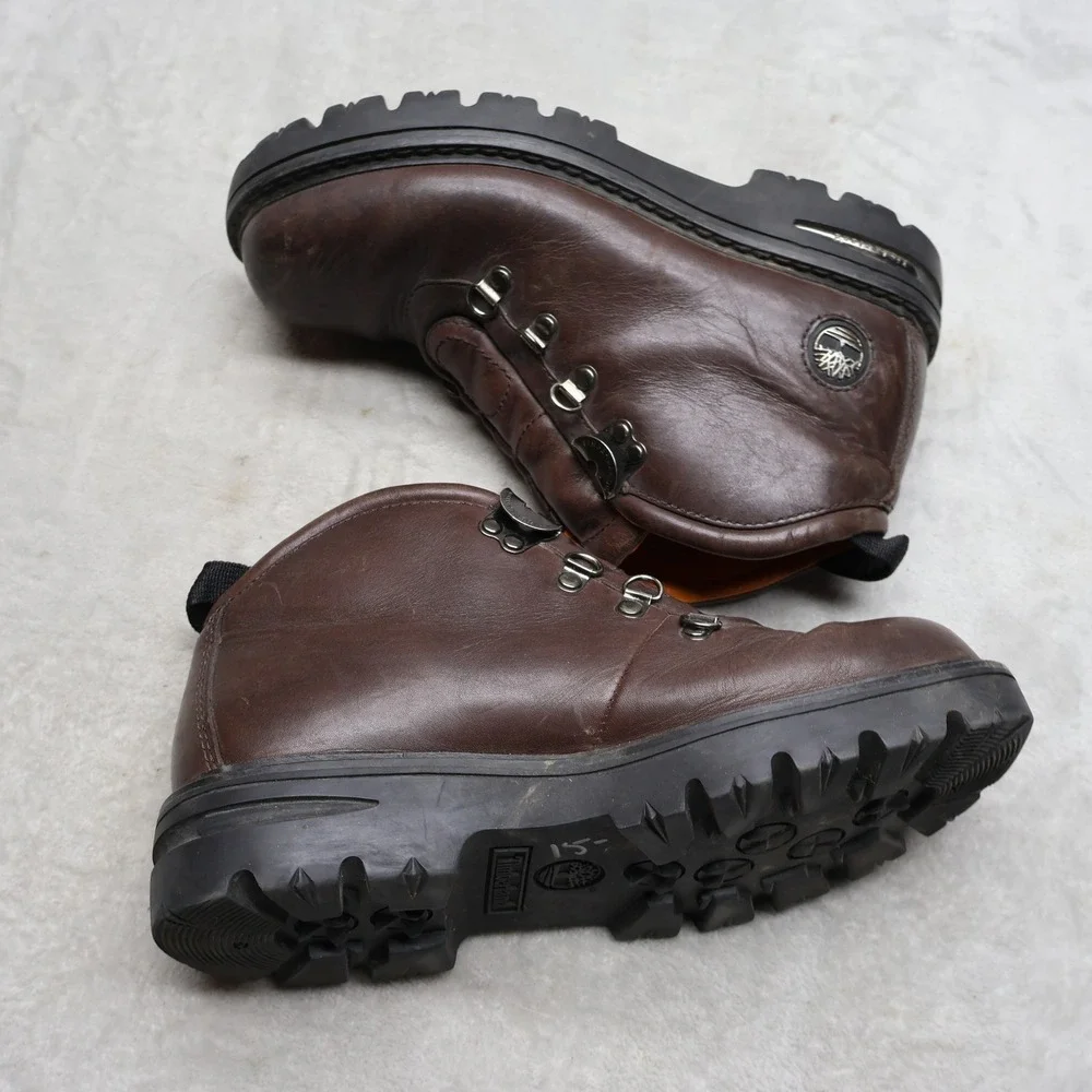 Timberland Mens 7M Chukka Boots Brown Leather Euro Hiker Outdoor 20029 VTG READ